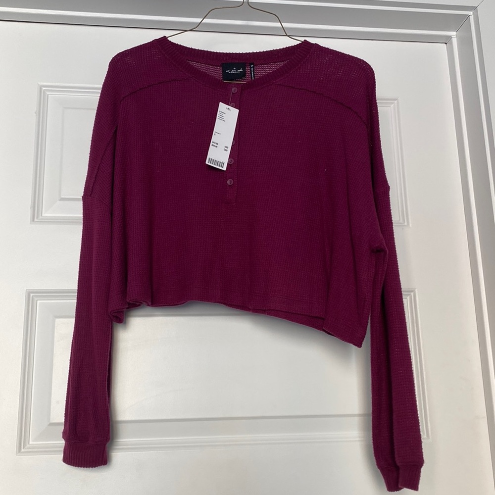 Urban Outfitters Cropped Henley top